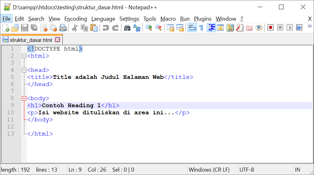 HTML Editor Notepad Plus ++