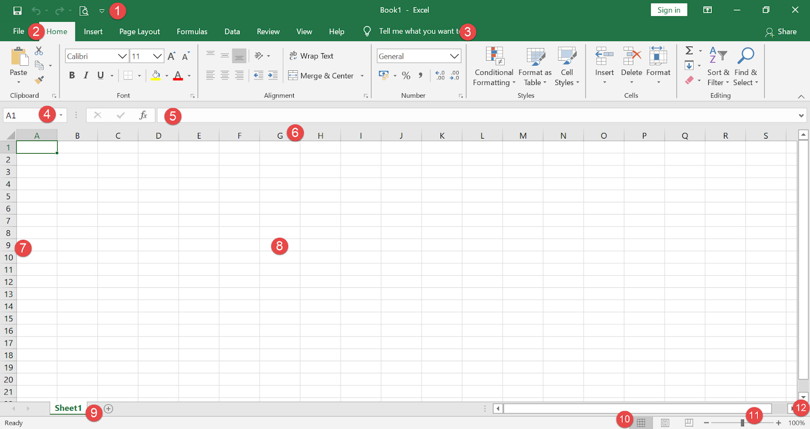 Bagian-Bagian Microsoft Excel