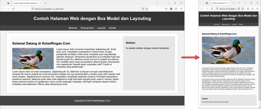 Responsif dan Media Queries