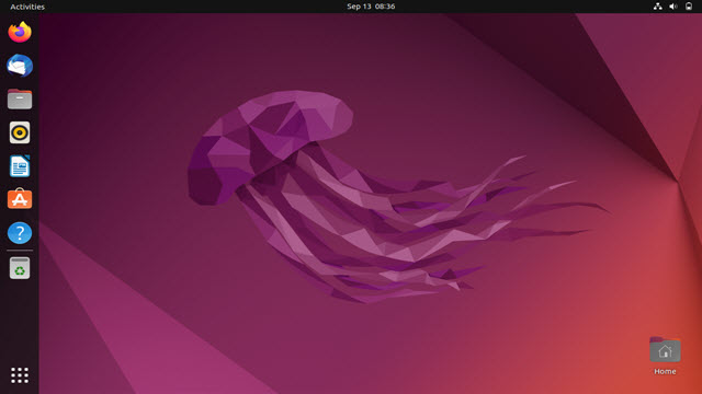 Tampilan Ubuntu Desktop 22.04