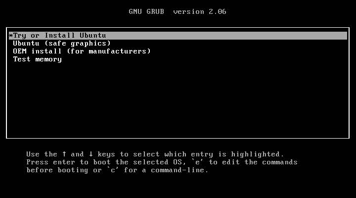 Try Or Install Ubuntu