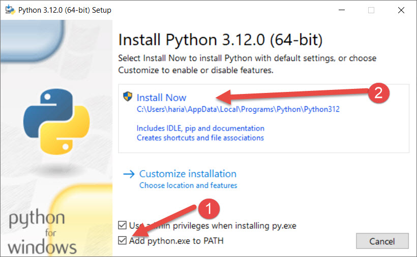 Add Python to PATH