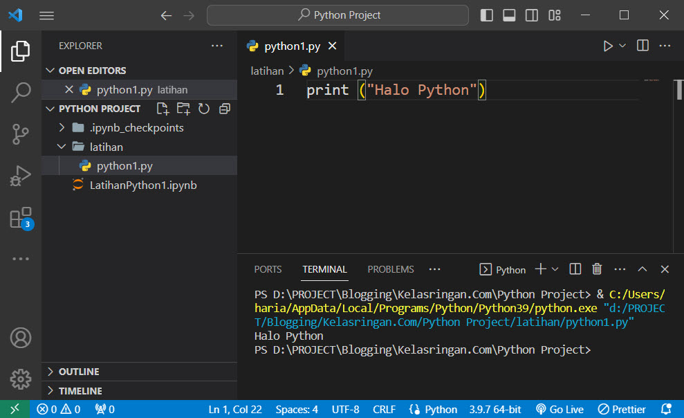 IDE VSCode untuk Python