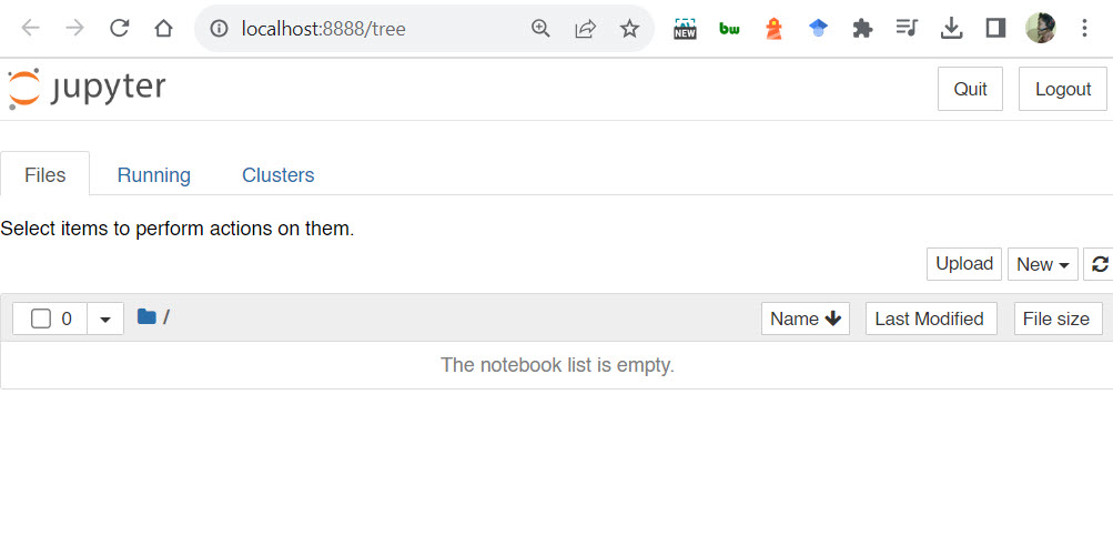 Tampilan Jupyter Notebook